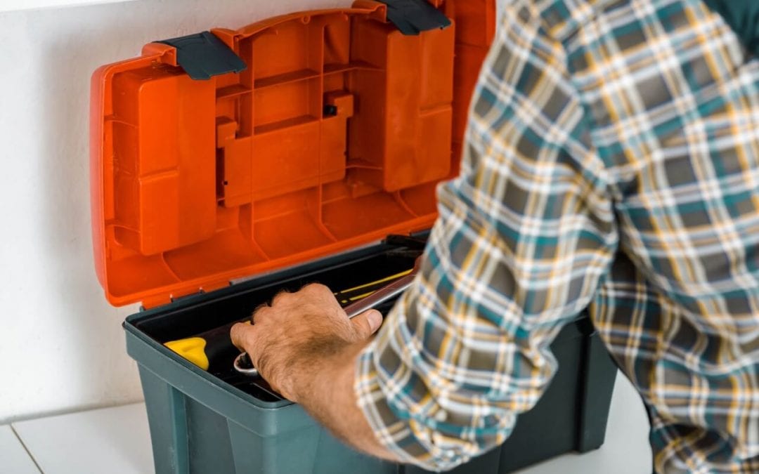 toolbox with basic tools for homeowners